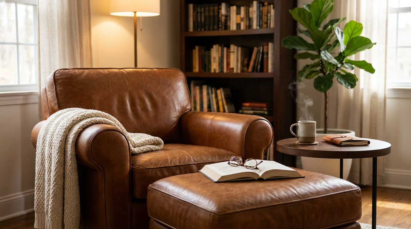 Reading Chair with Ottoman