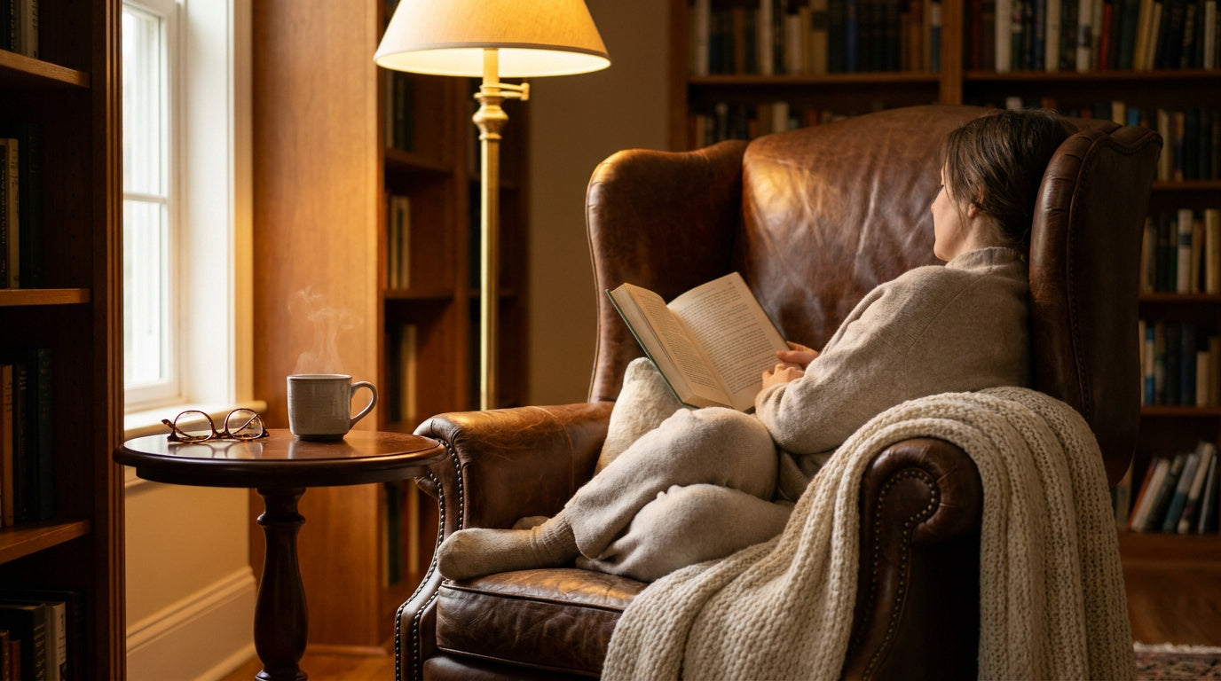 real value of a leather reading chair Image