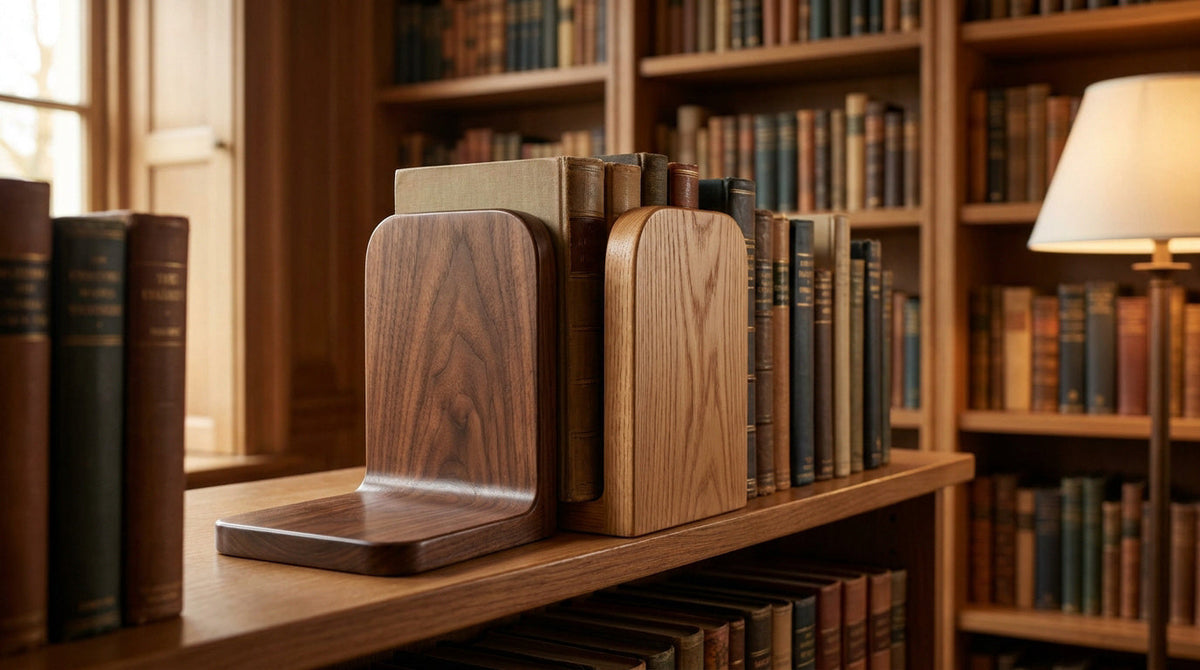 wooden bookends for shelves Image