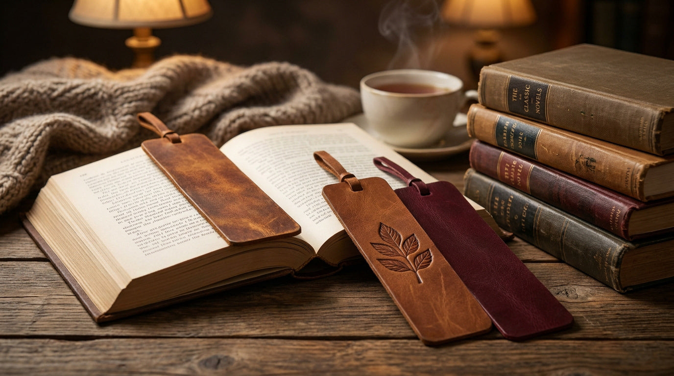 leather bookmarks for books Image