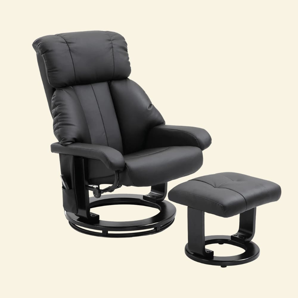 Reading chair with ottoman Image