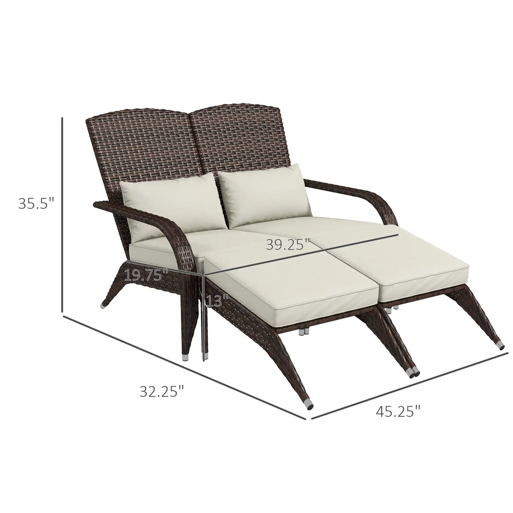 cozy outdoor chair for two with shade