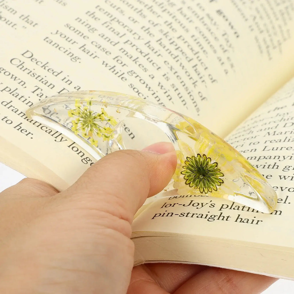 transparent page holder for books