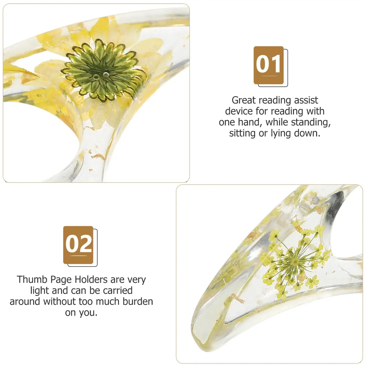 clear acrylic page holder for books