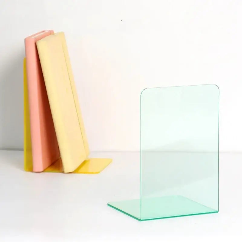 clear acrylic bookend