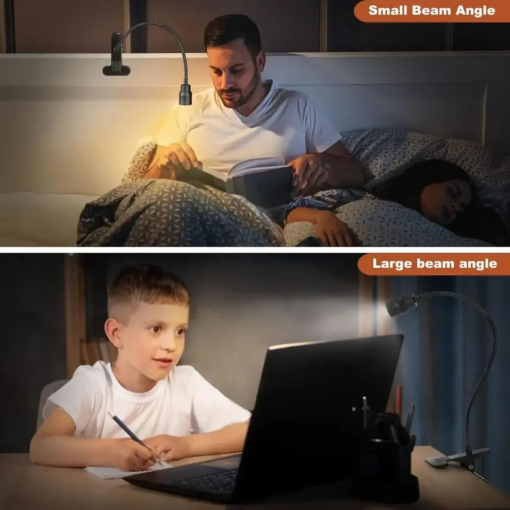 portable reading lamp with adjustable arm