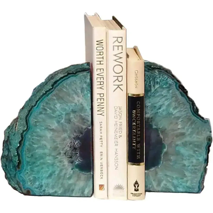 natural agate bookend for home decor