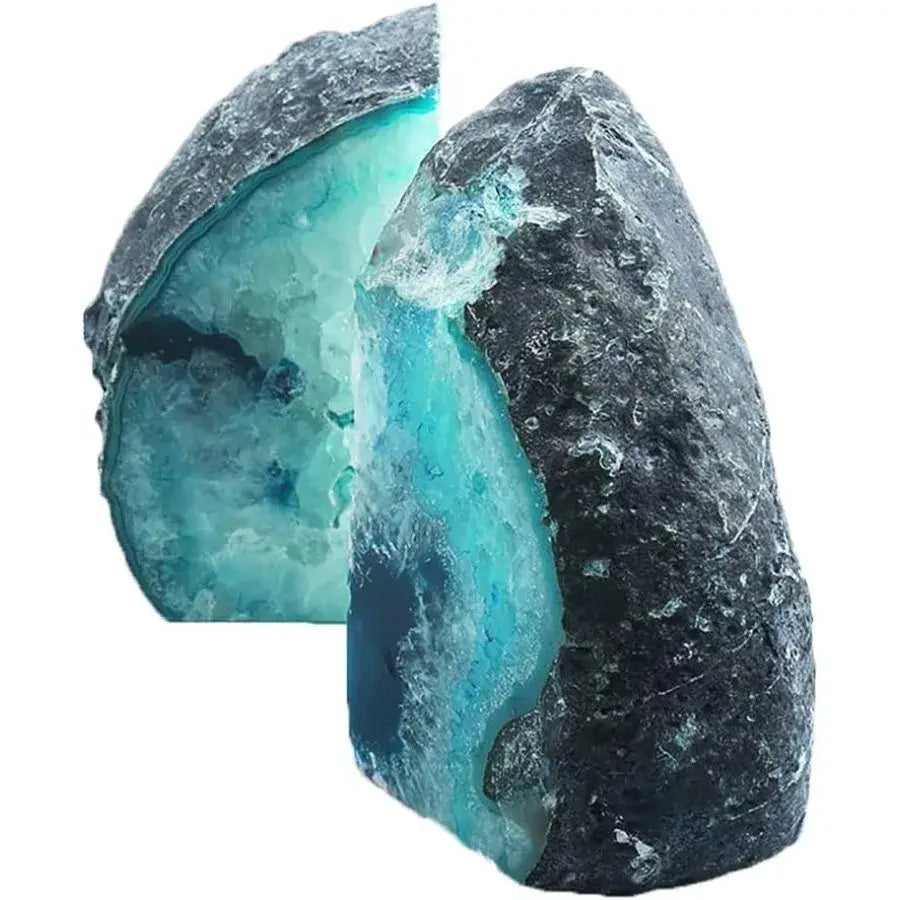 decorative stone bookend made of agate