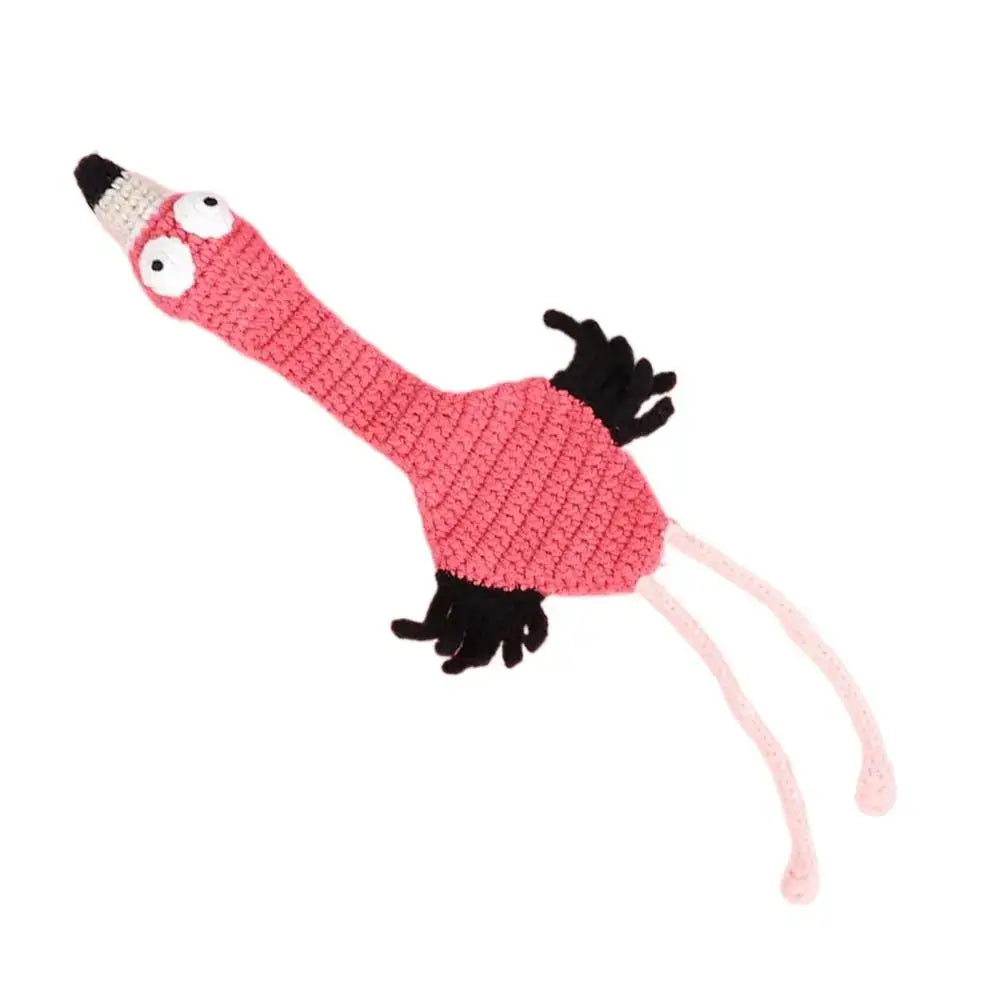 Animal crochet bookmark | pink flamingo