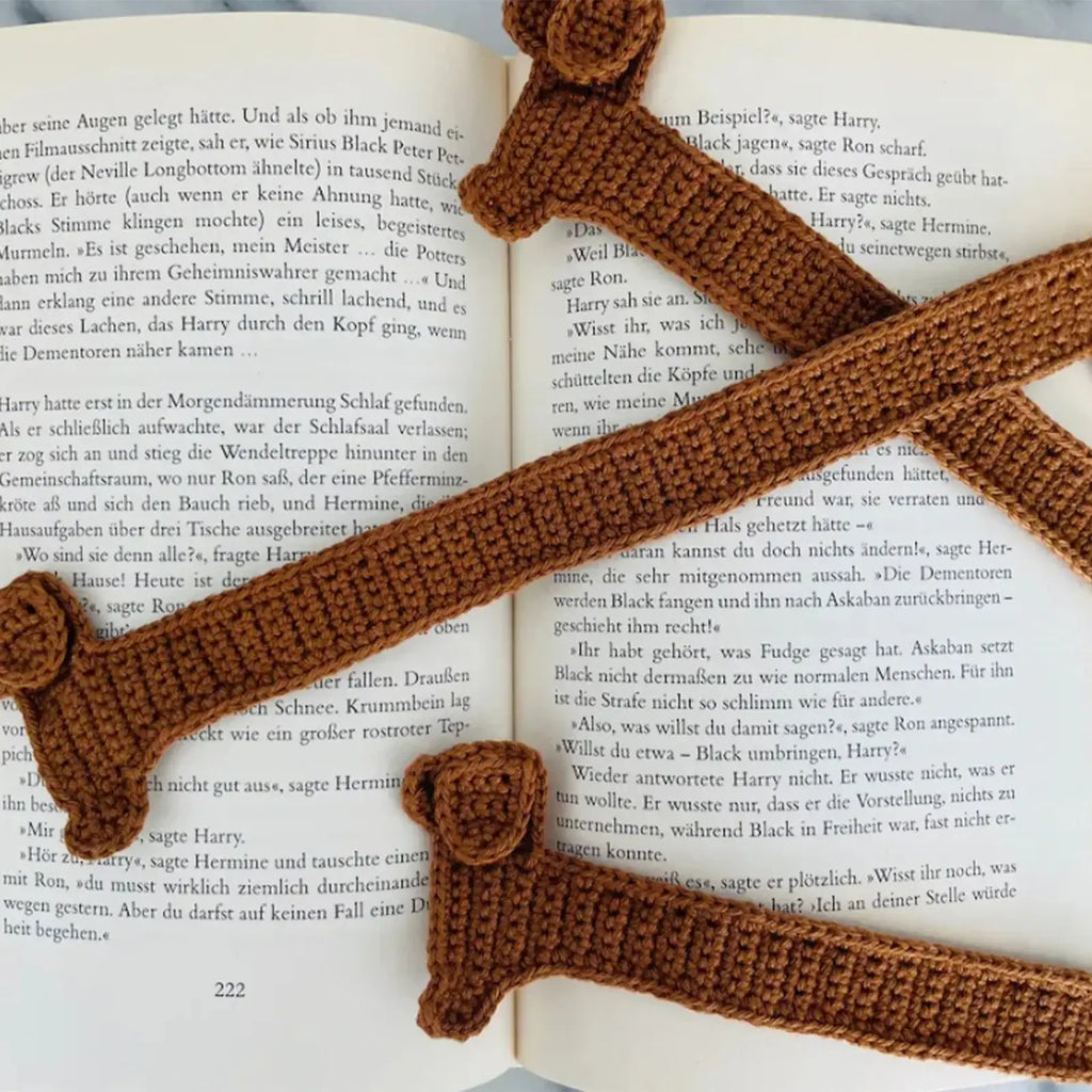 handmade crochet animal bookmarks