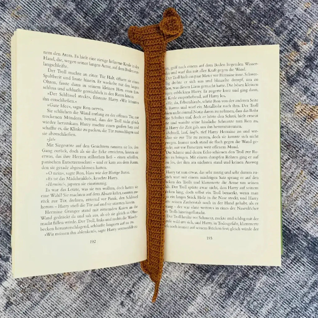 colorful crochet bookmarks featuring animals
