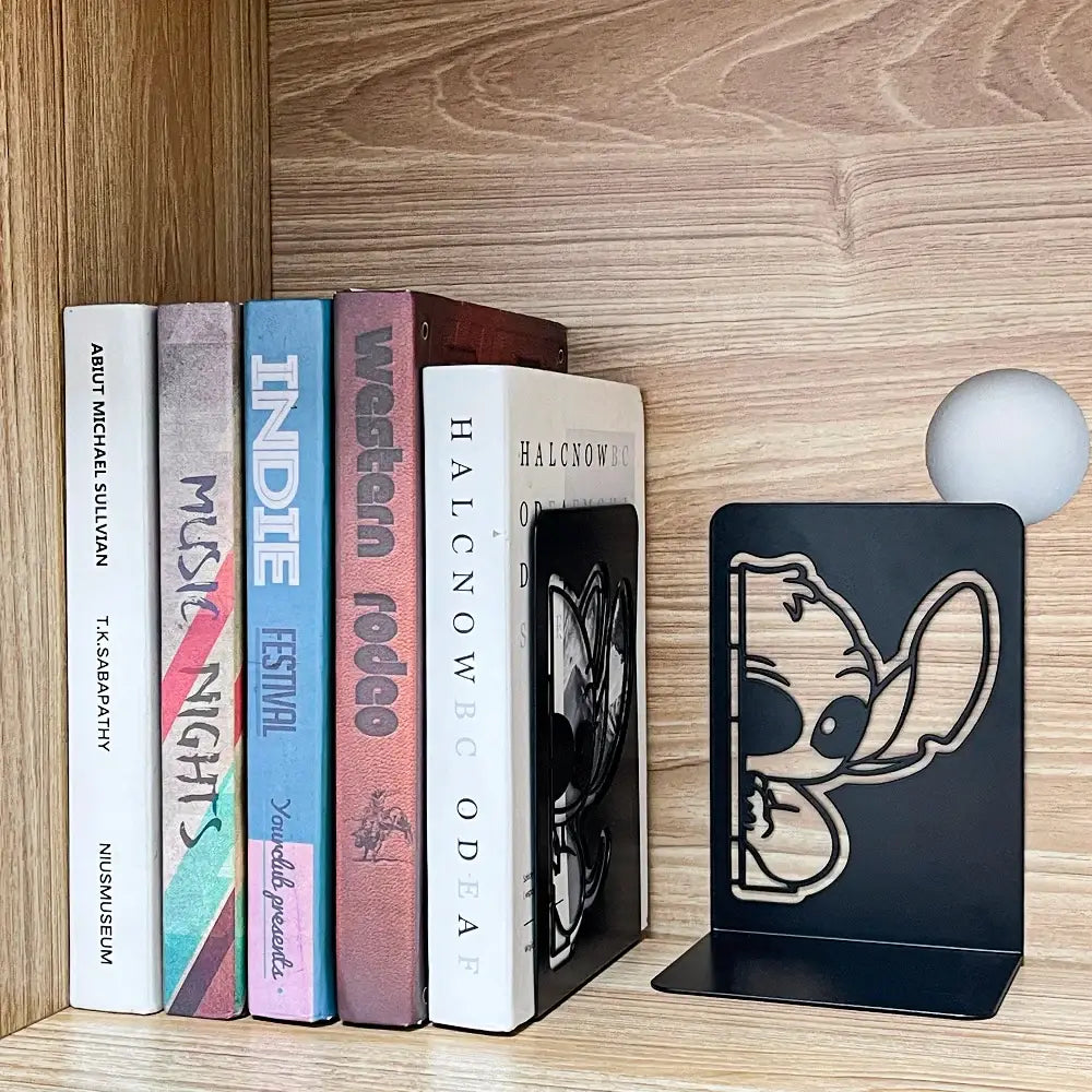 decorative bookend featuring anime designs