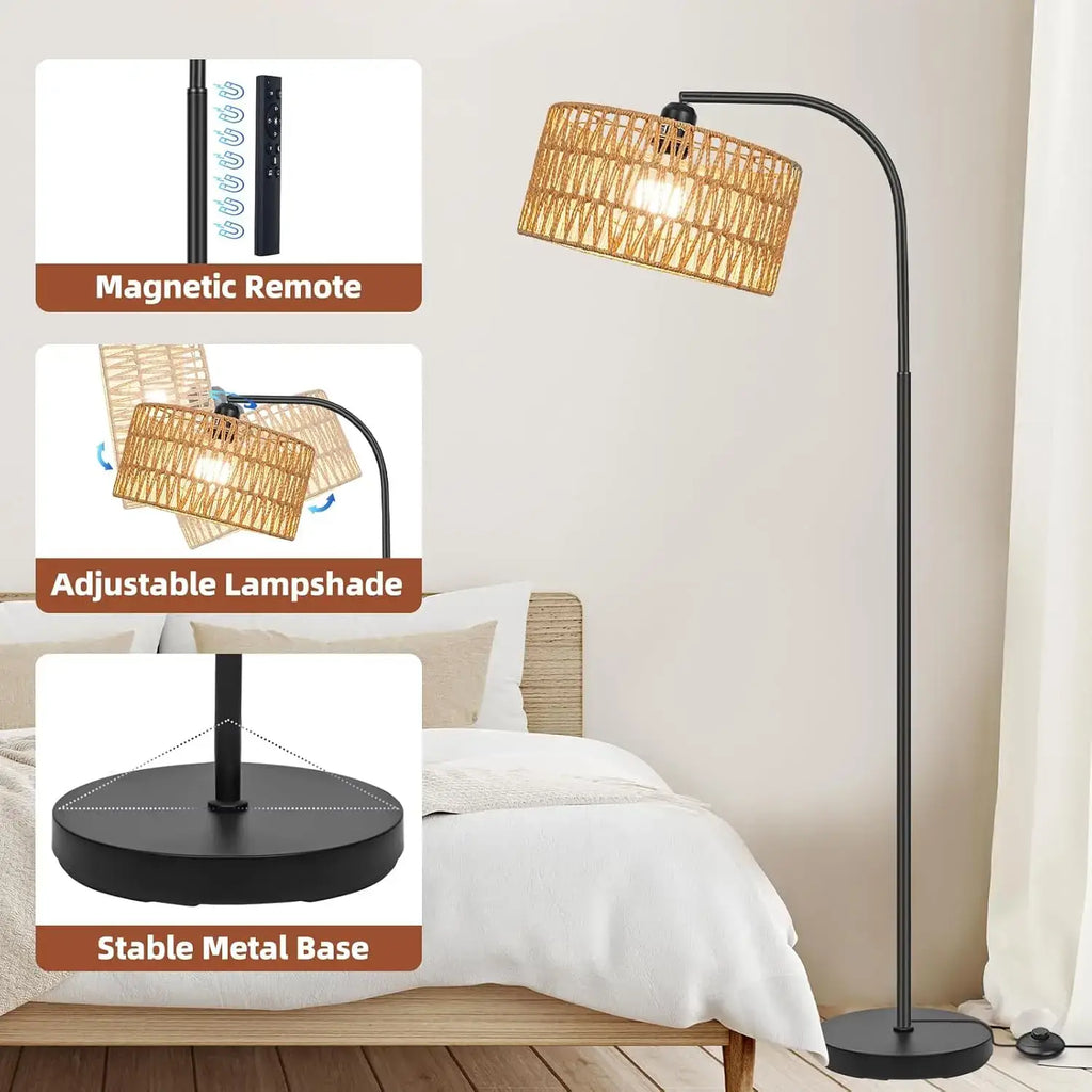 stylish reading floor lamp with arc design