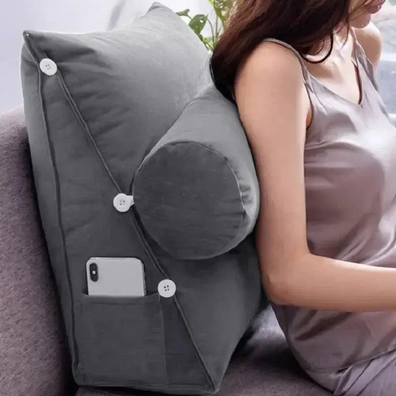 lumbar support pillow for comfortable reading