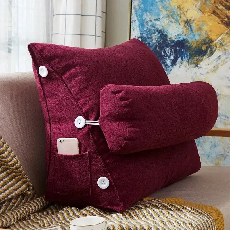 cozy pillow for reading support in bed