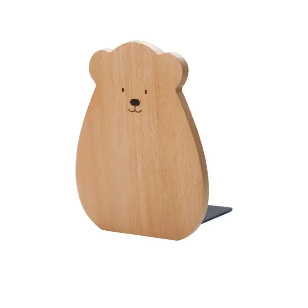 animal themed wooden bookend