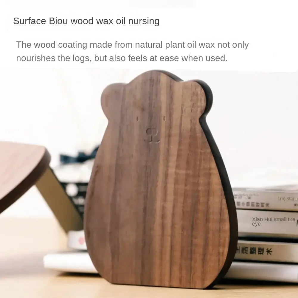 decorative bear wood bookend
