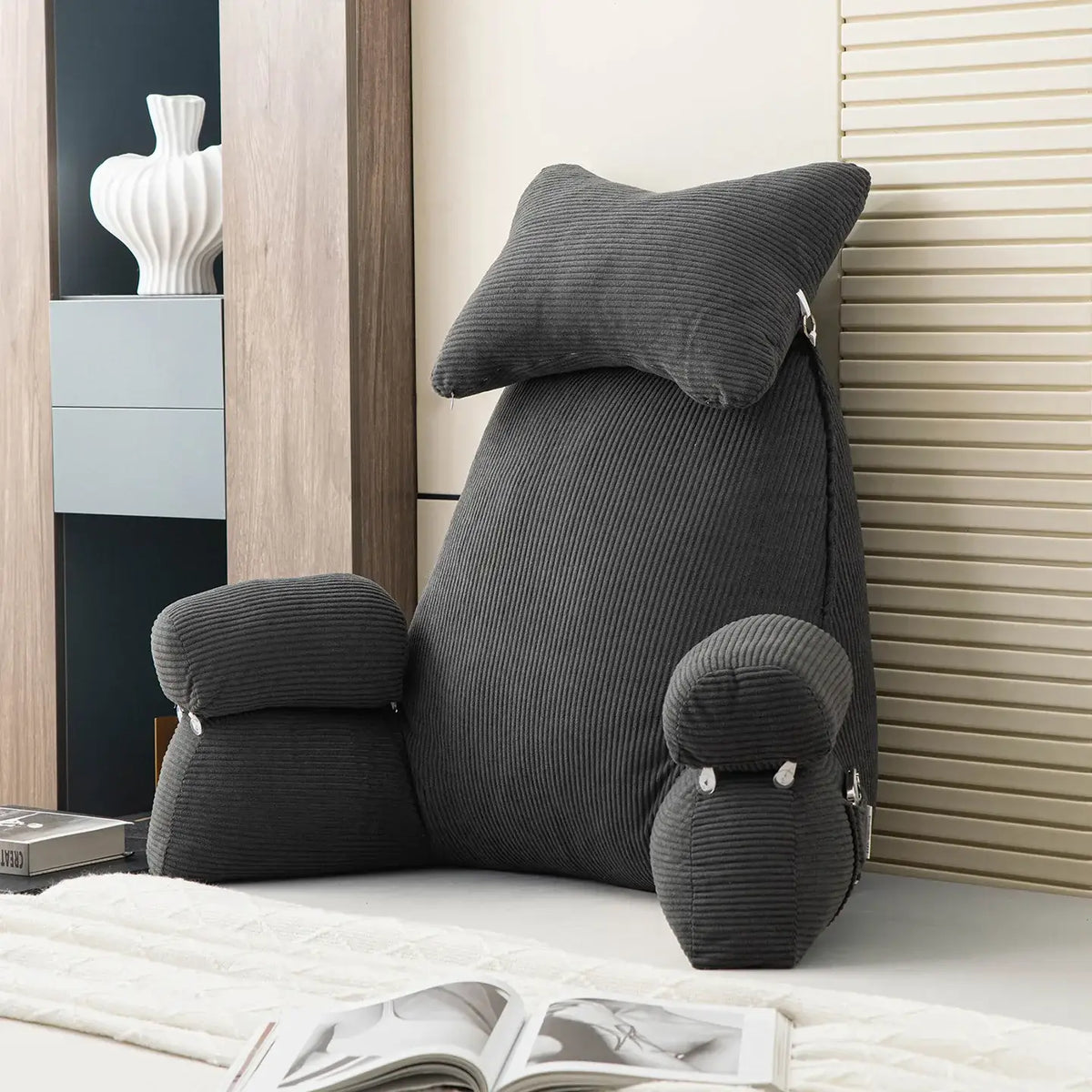 supportive backrest pillow for reading
