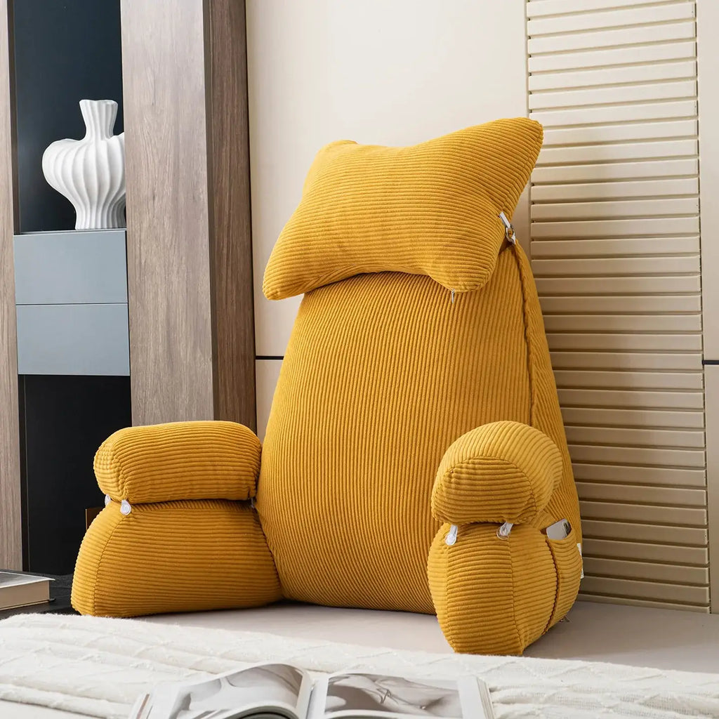 versatile reading cushion with arm support