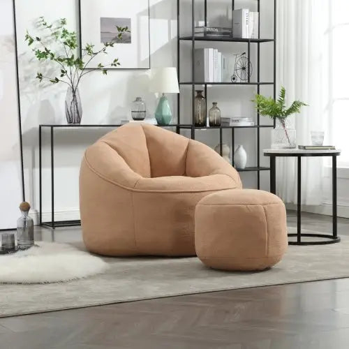 Bedroom reading chair with ottoman