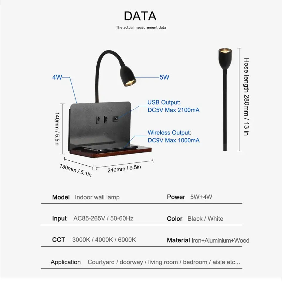 USB lamp for nightstand