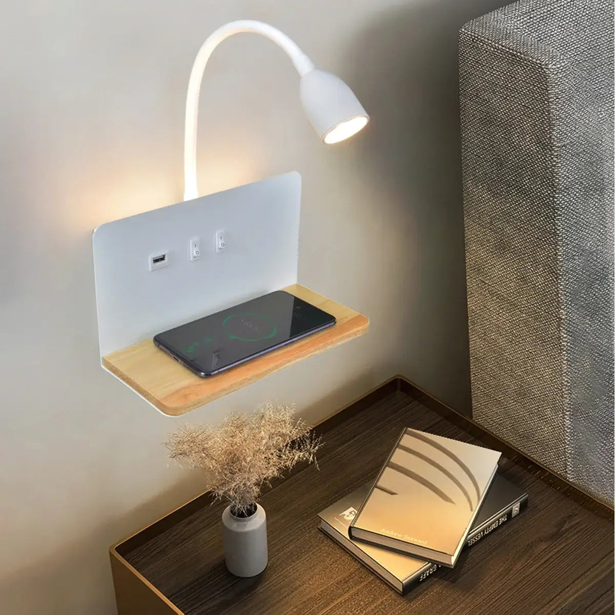Bedside Reading Lamp with USB Port