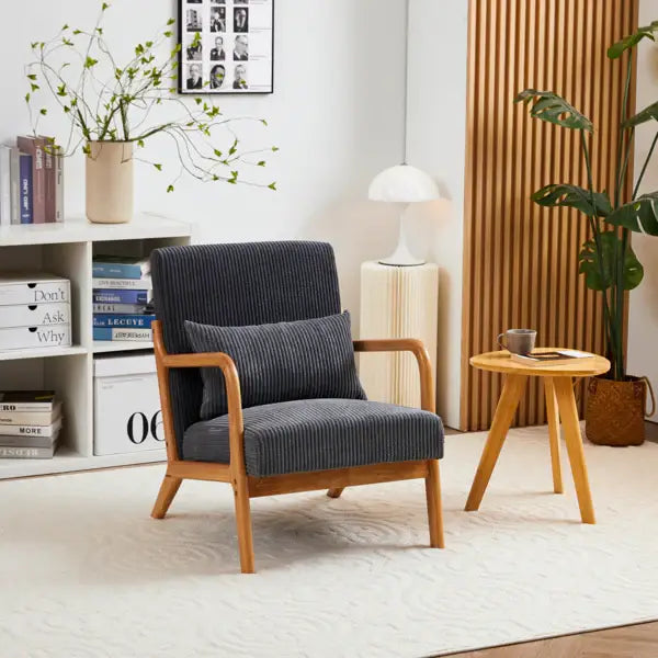 soft armchair ideal for book lovers
