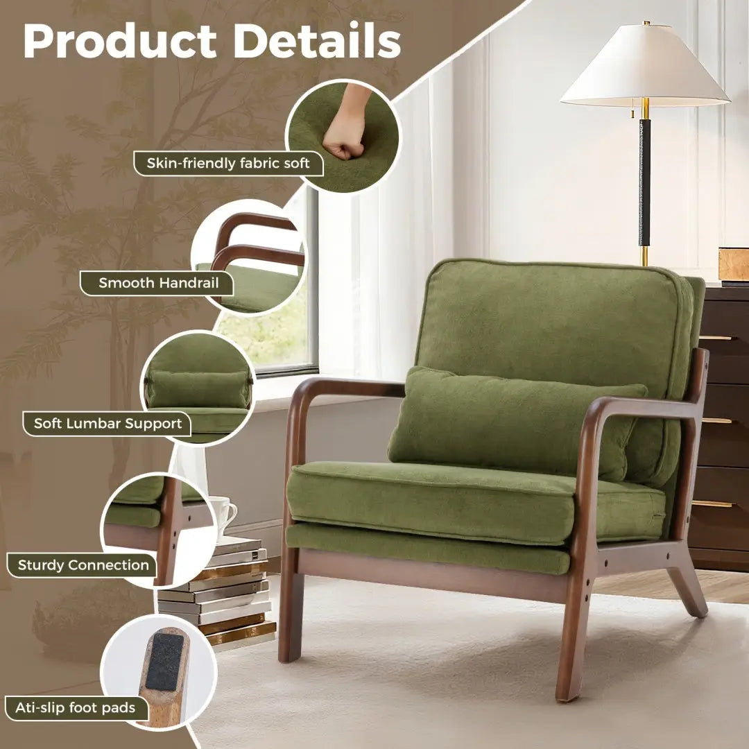 soft fabric armchair for avid readers