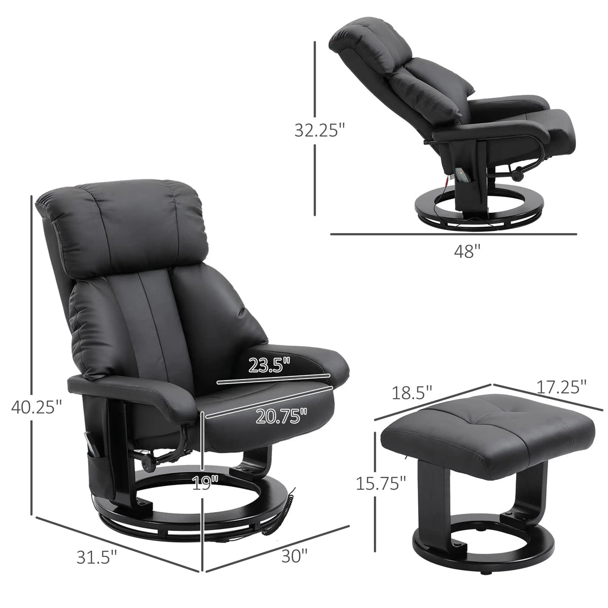 contemporary leather reading chair design