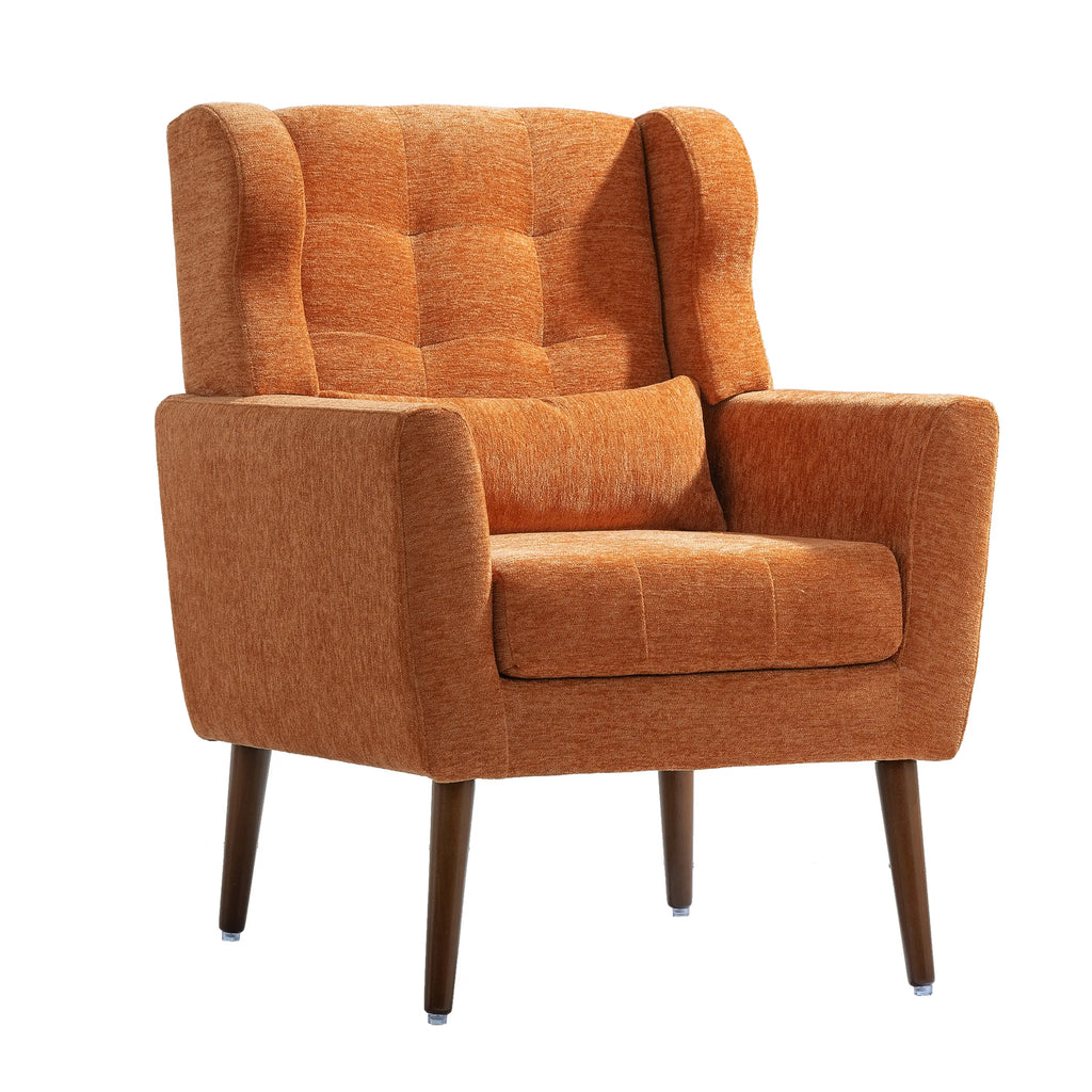 spacious reading chair in soft fabric