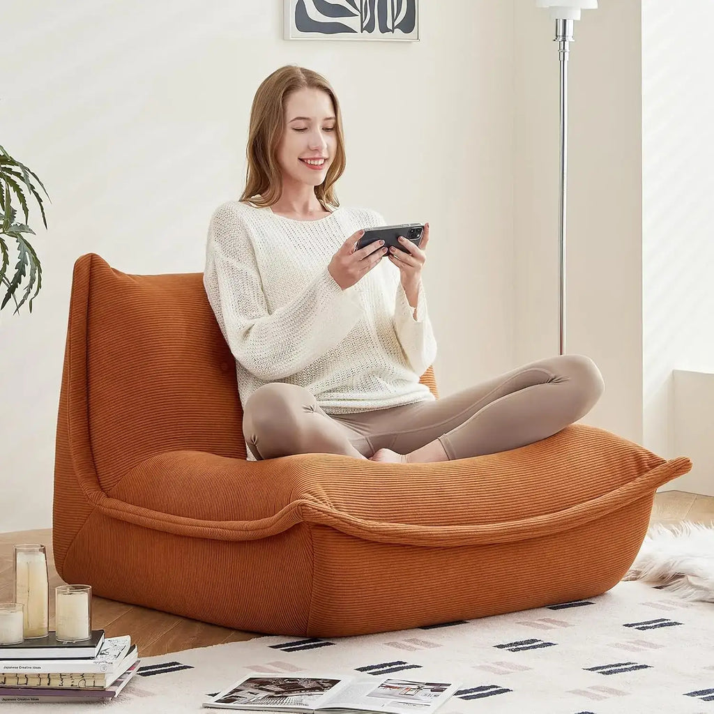 spacious lounge chair for book lovers
