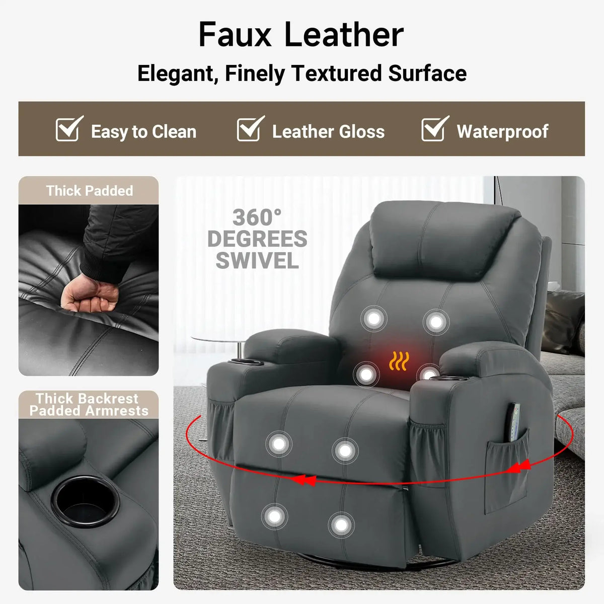 modern upholstered chair with ottoman