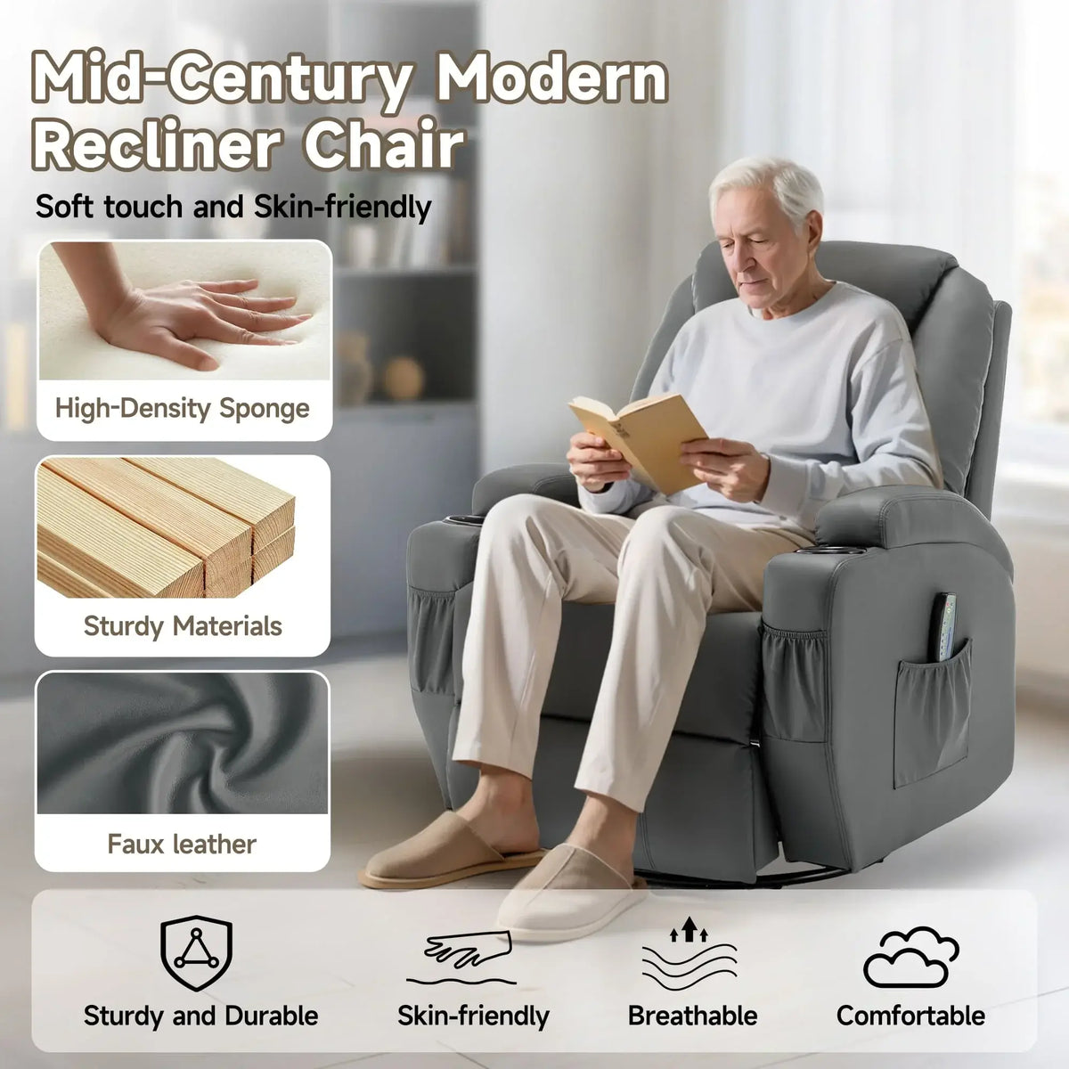 reading chair and ottoman for relaxation