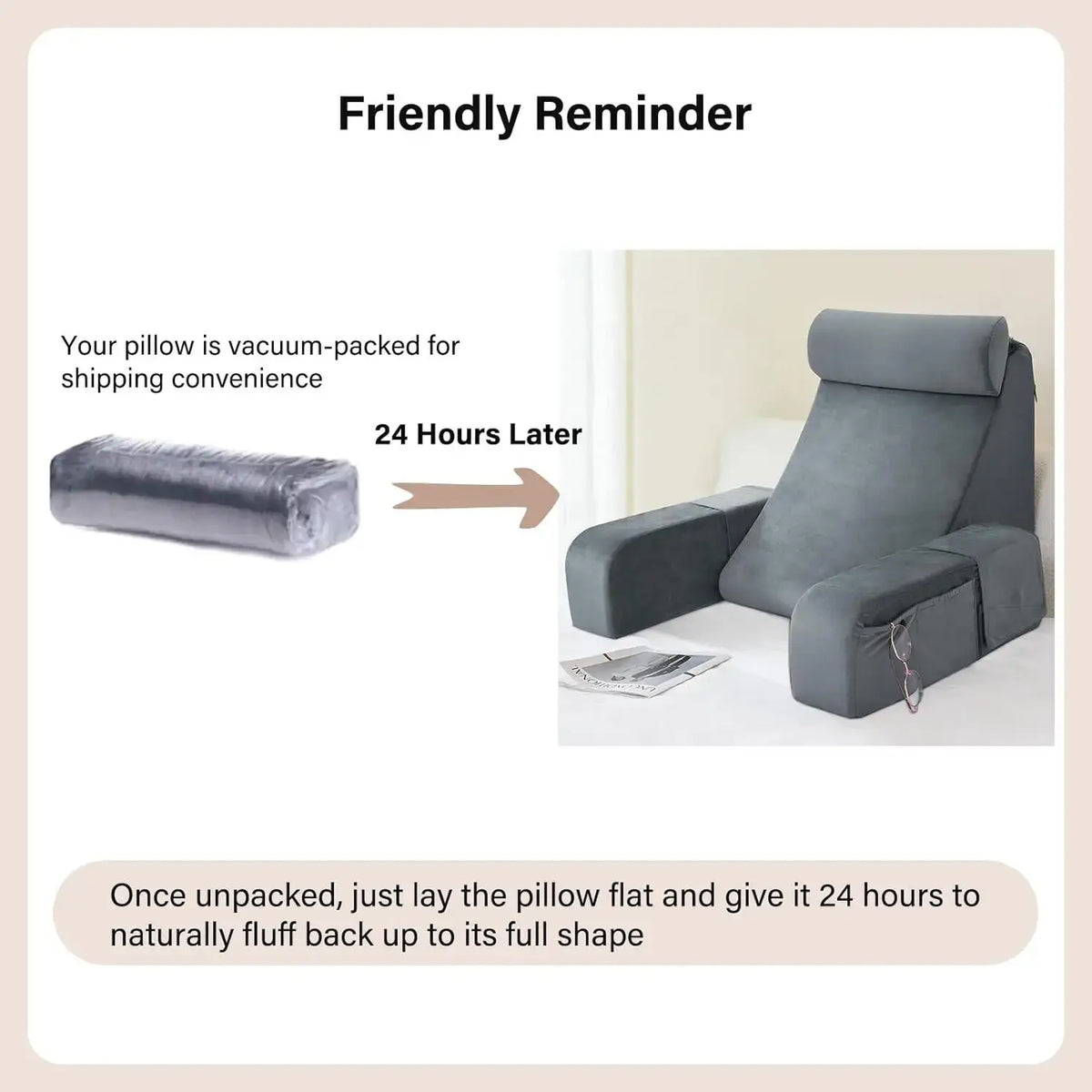 ergonomic reading pillow for relaxation