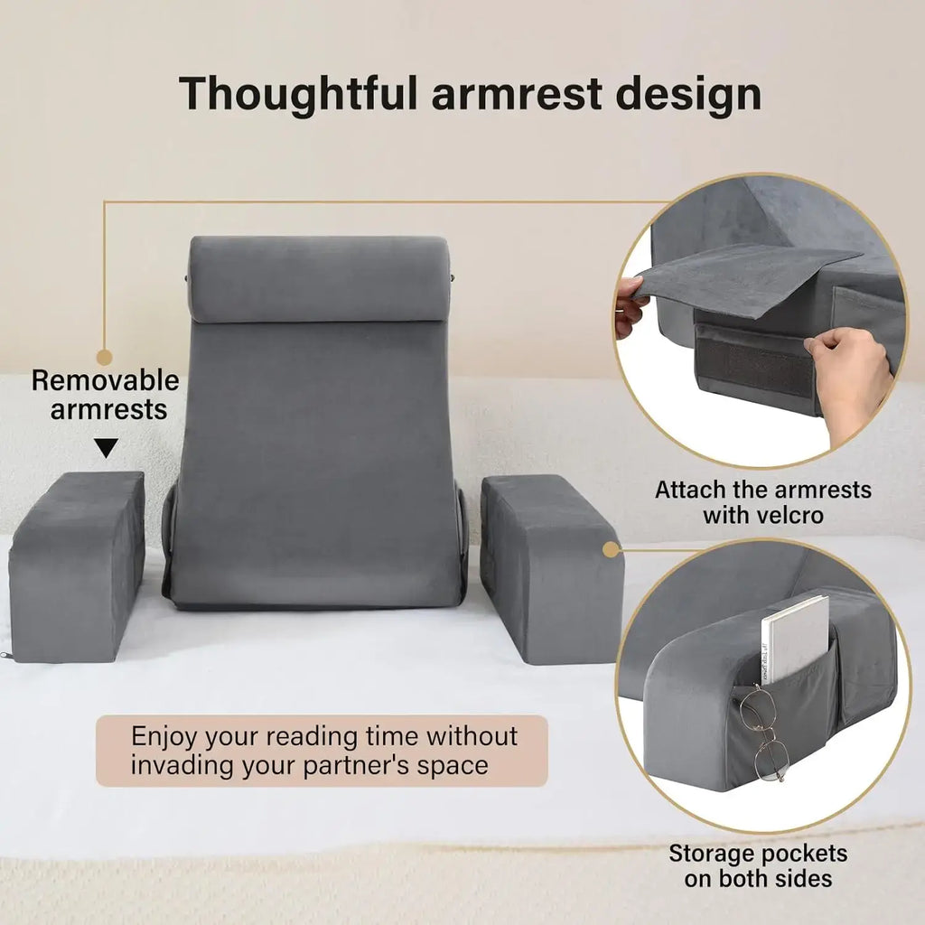 comfortable reading pillow with arms