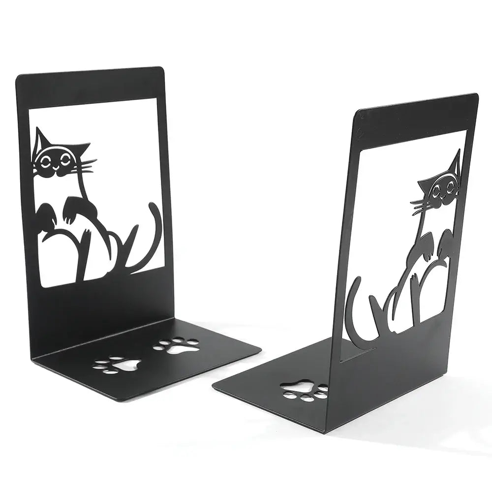 cat themed bookend for shelves