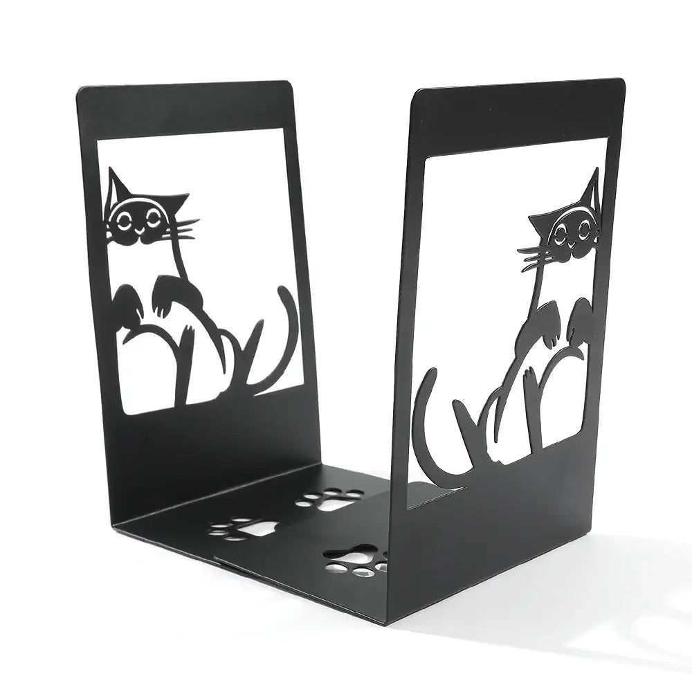 unique black cat book support