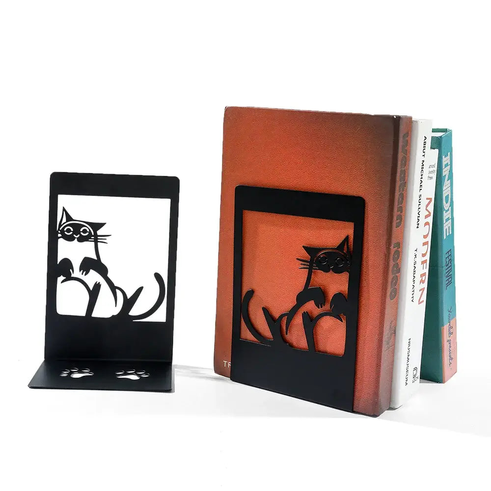 bookend with cat footprints