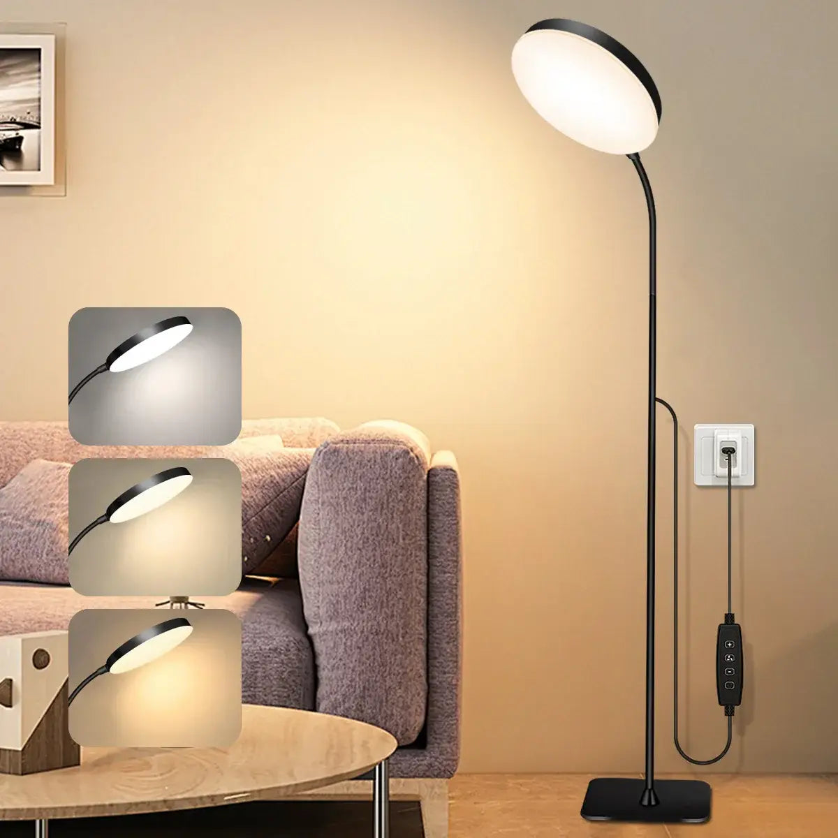 stylish black floor lamp for reading