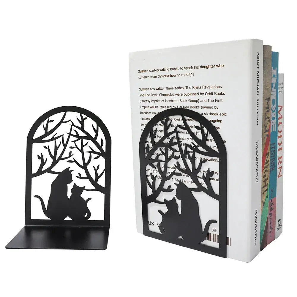 decorative black cat bookend