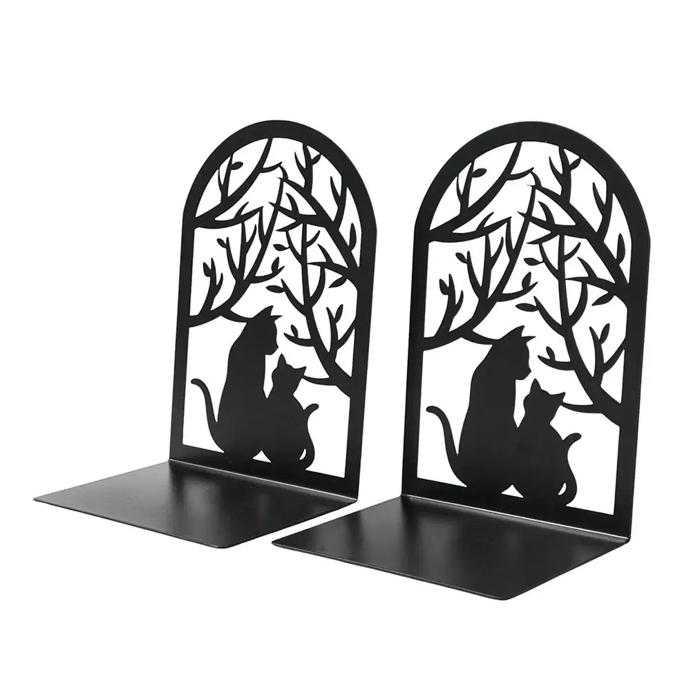 unique black kitten bookend