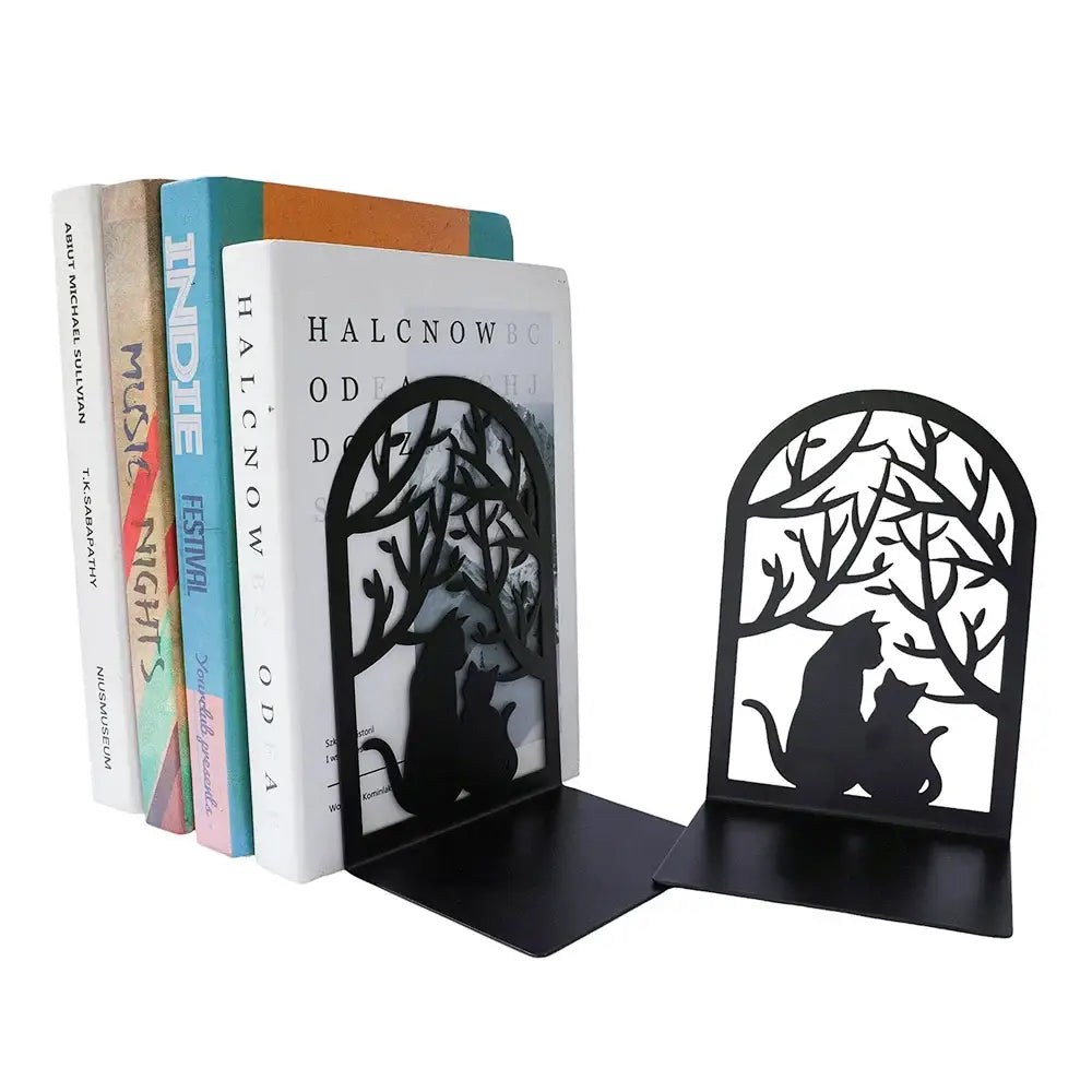black cat bookend