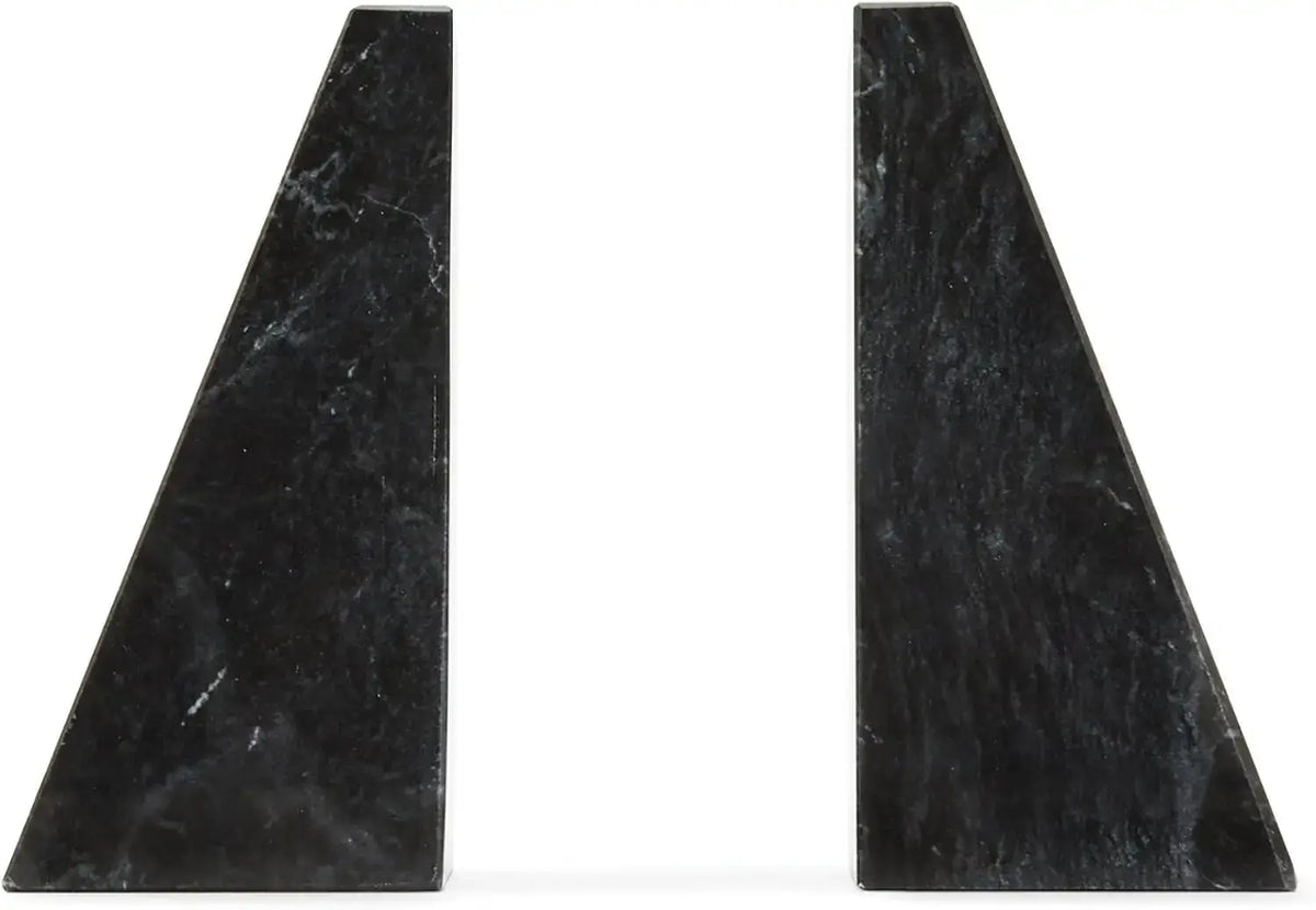 modern black marble bookend design