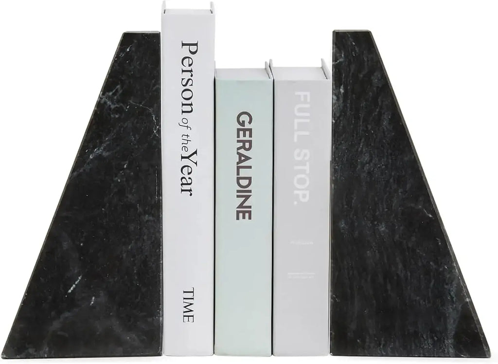 Black marble bookend