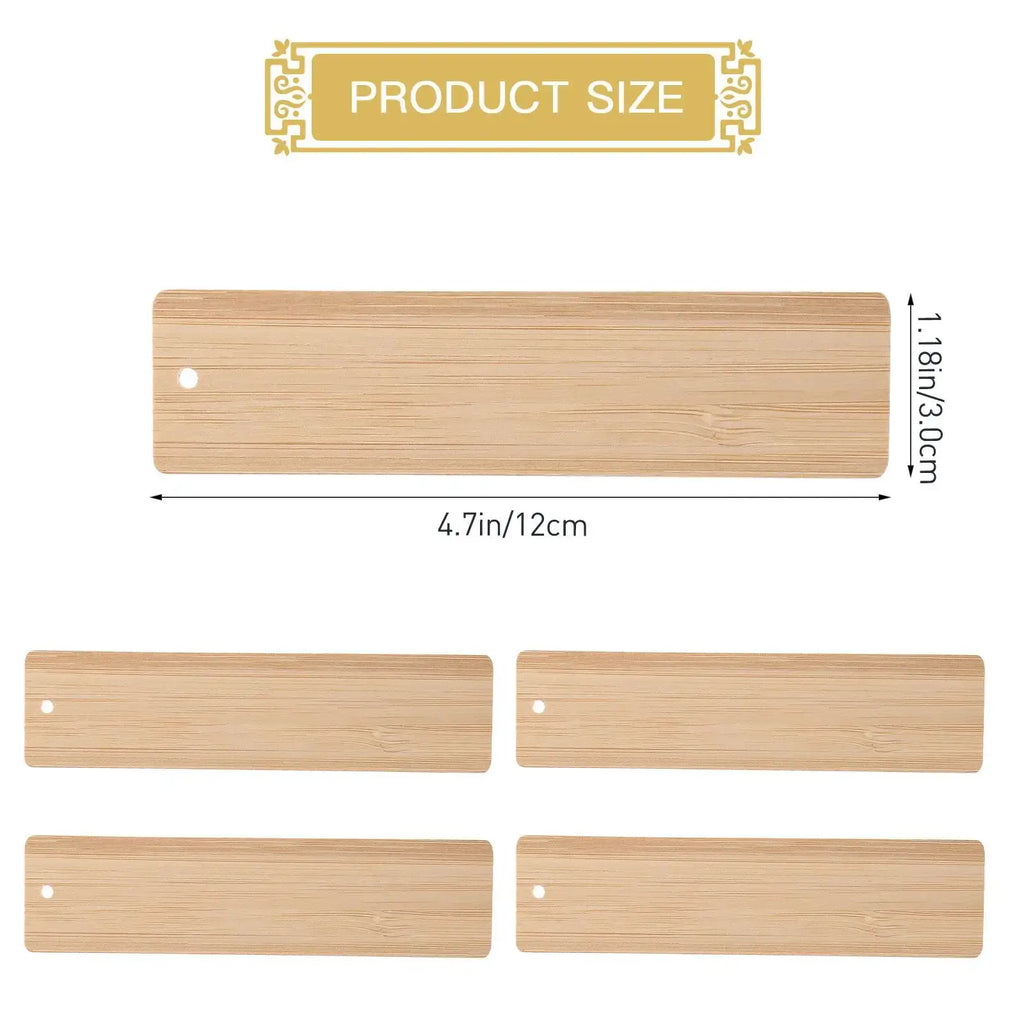set of wooden bookmarks