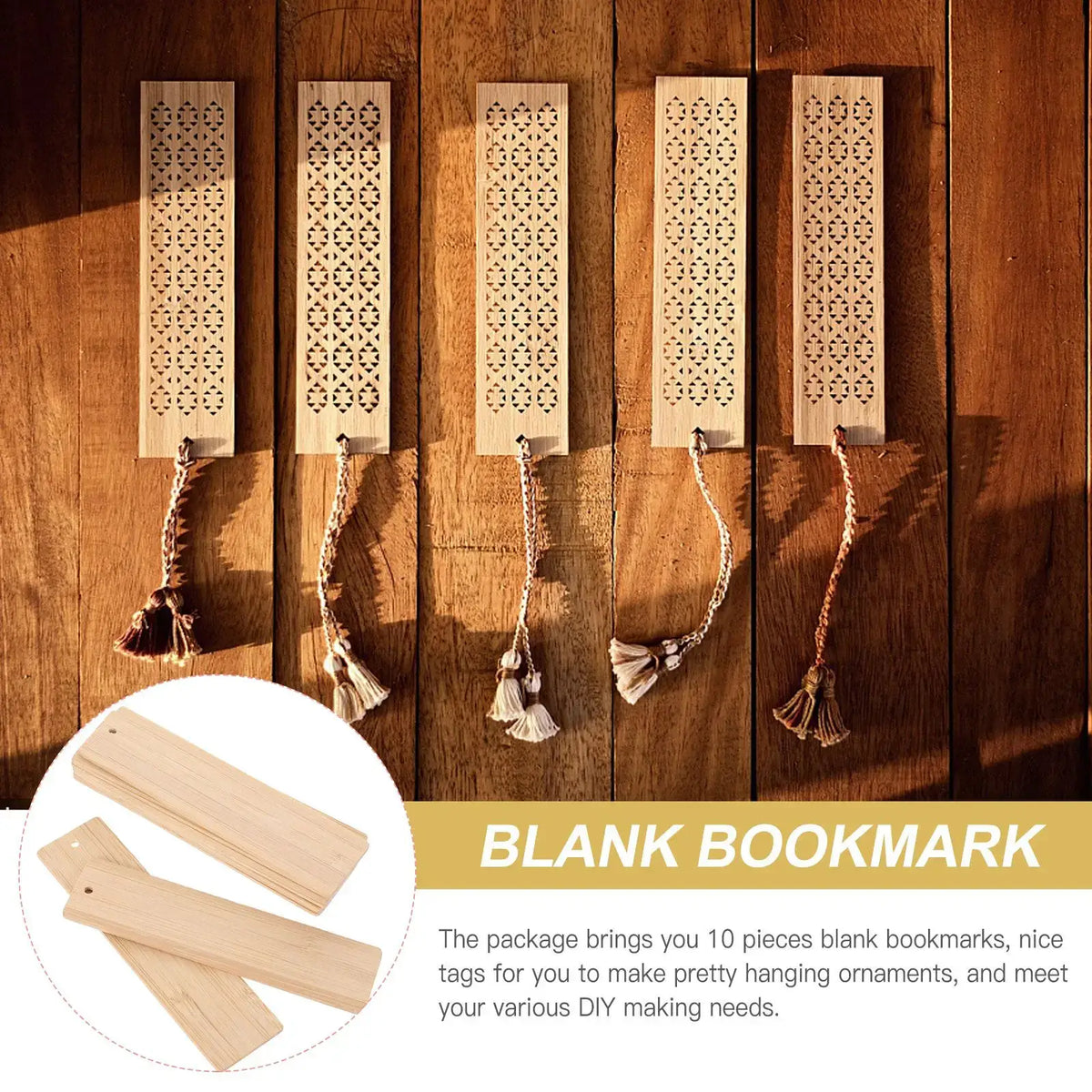 natural wood bookmarks
