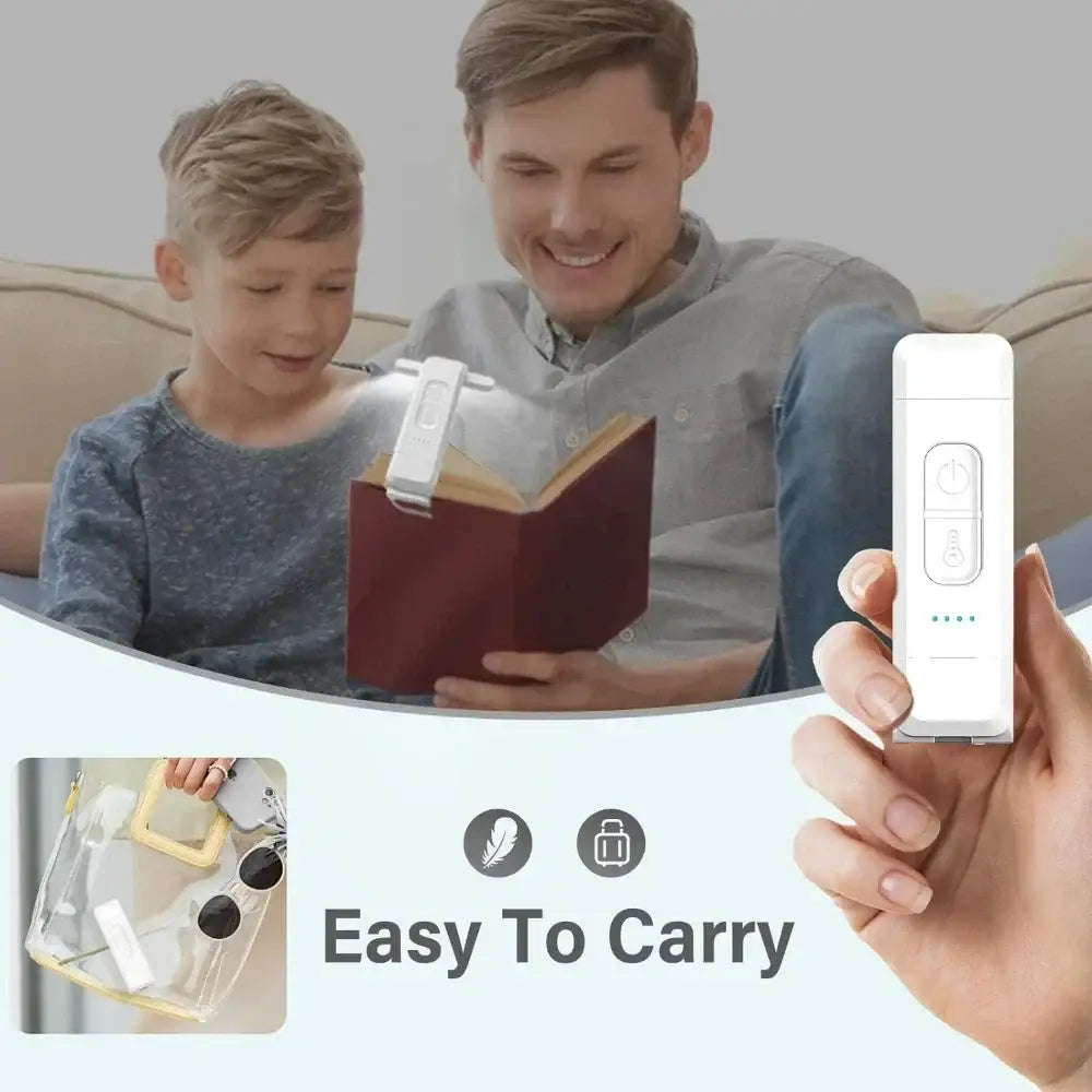 battery operated reading lamp with clip