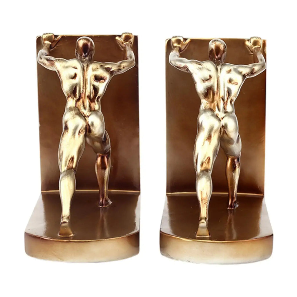 decorative bronze bookend for bookshelf