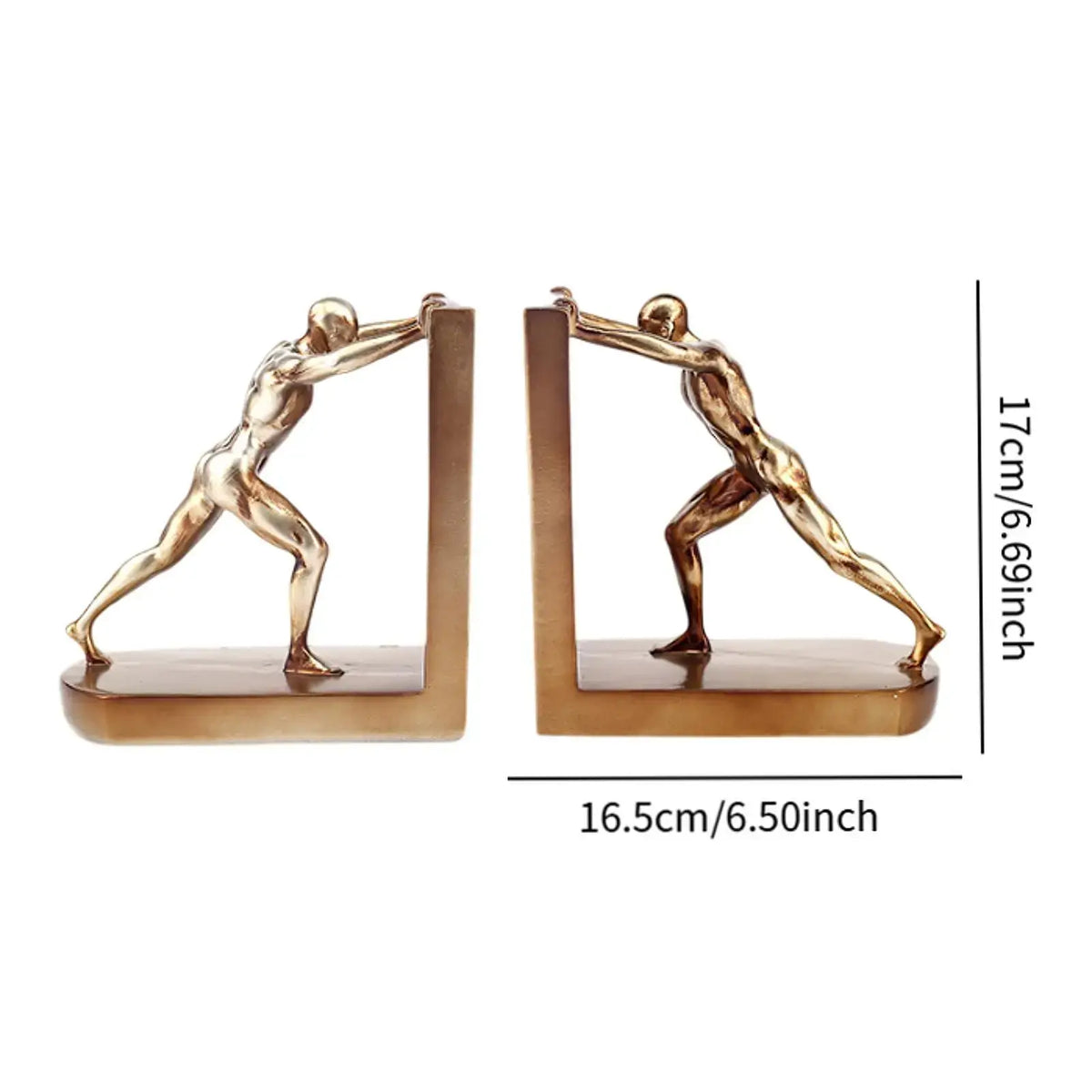 modern bronze bookend for office or home