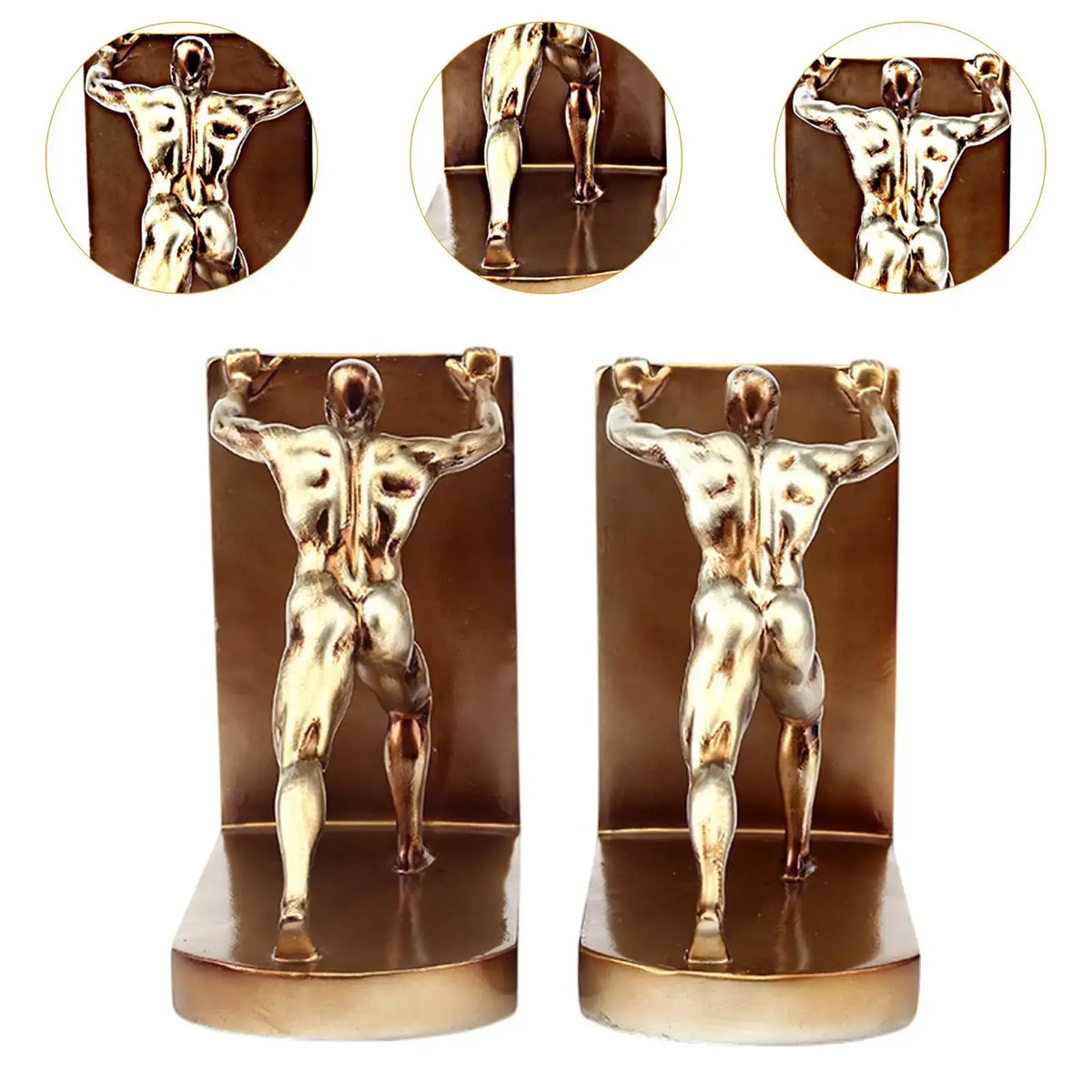 sleek bronze bookend for holding books